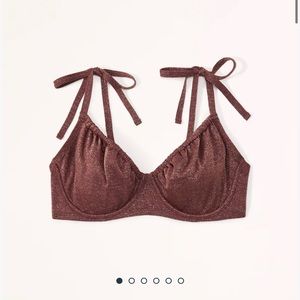 Abercrombie & Fitch Curve Love Tie-Strap Underwire Bikini Top. New with tags.